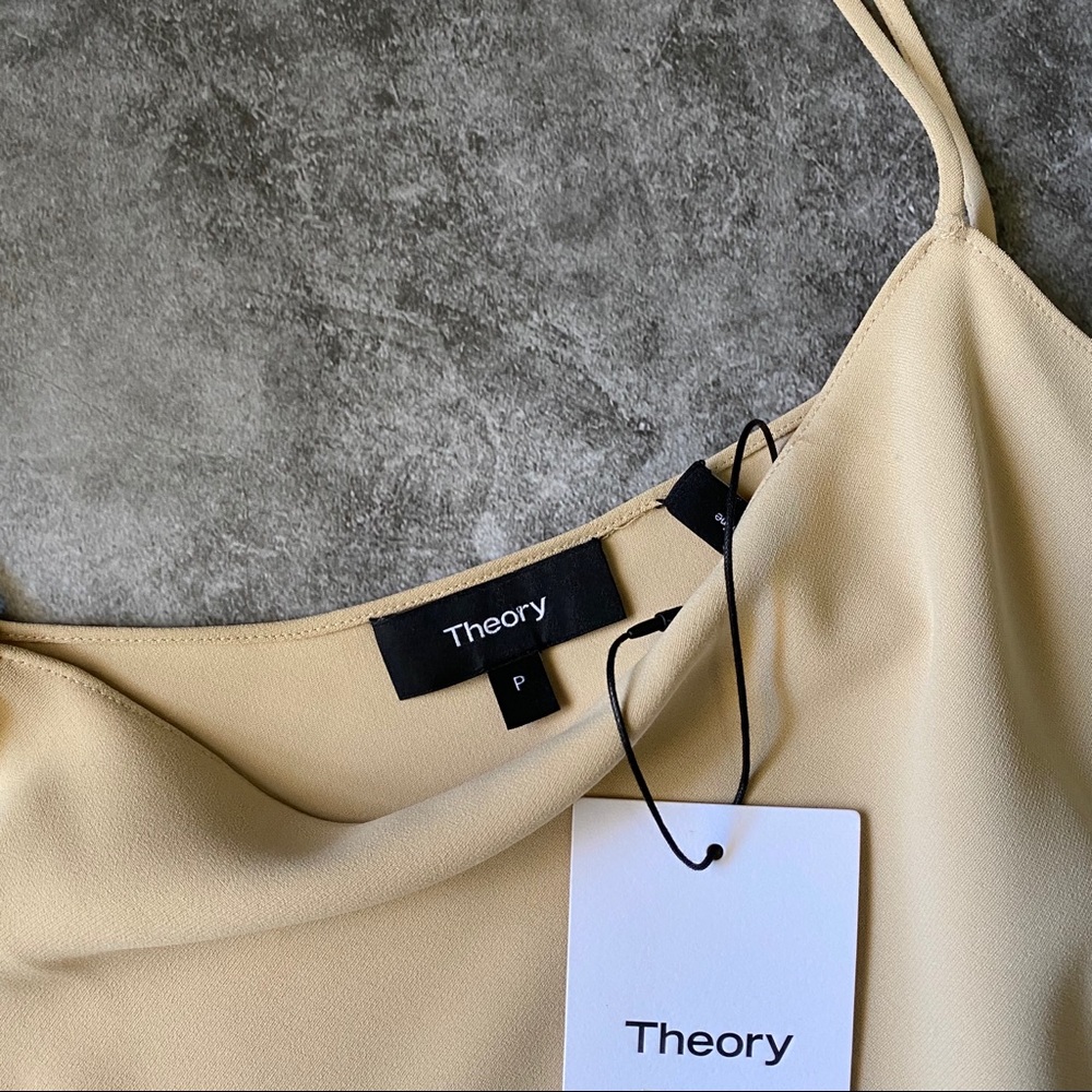NWT THEORY Teah Nude Silk-Stretch Camisole Top